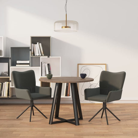 Vidaxl eetkamerstoelen draaibaar 2 st fluweel donkergrijs