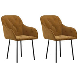 Vidaxl eetkamerstoelen 2 st fluweel bruin