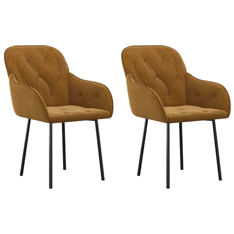 Vidaxl eetkamerstoelen 2 st fluweel bruin
