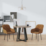 Vidaxl eetkamerstoelen 2 st fluweel bruin