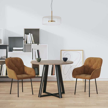 Vidaxl eetkamerstoelen 2 st fluweel bruin