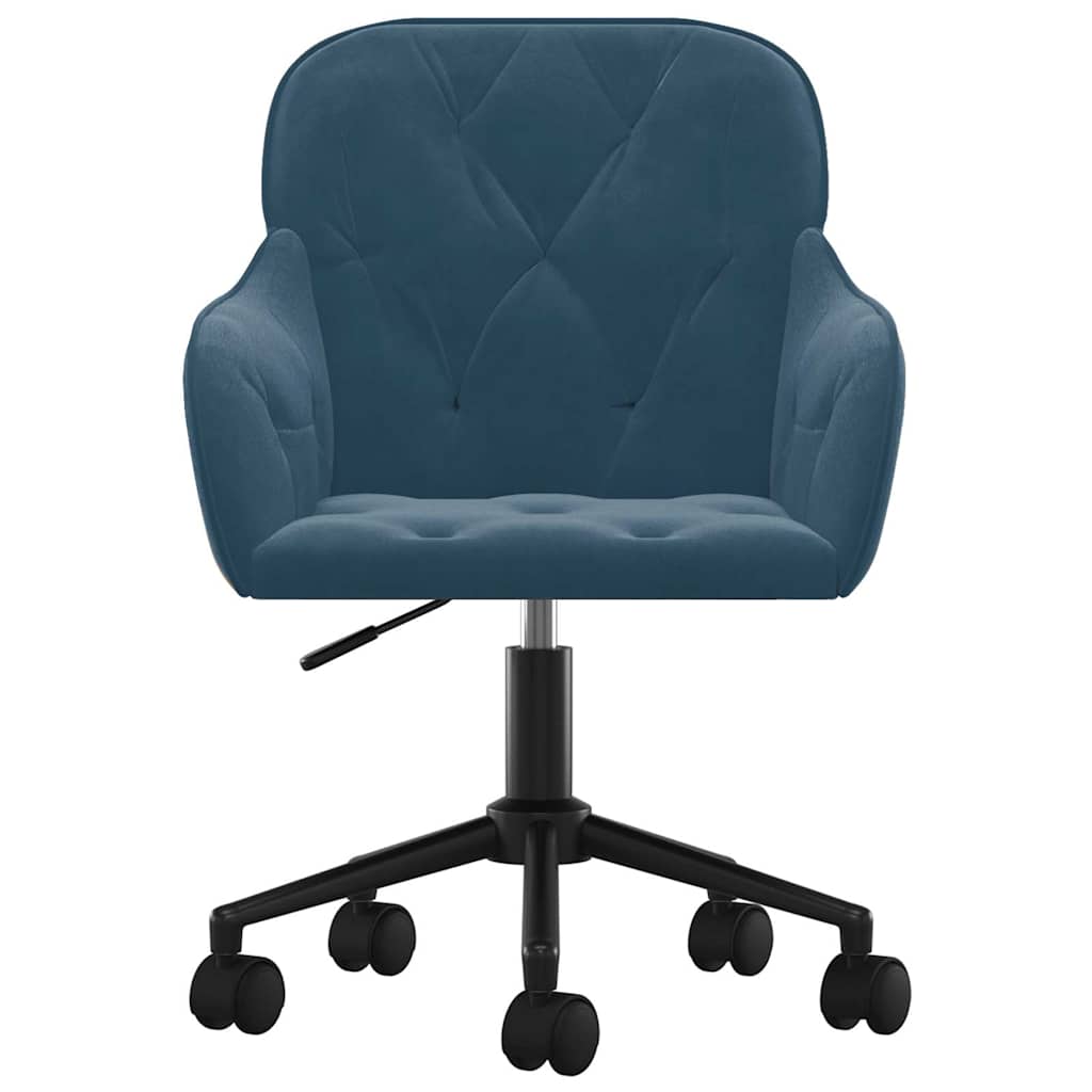 Vidaxl kantoorstoel draaibaar fluweel blauw