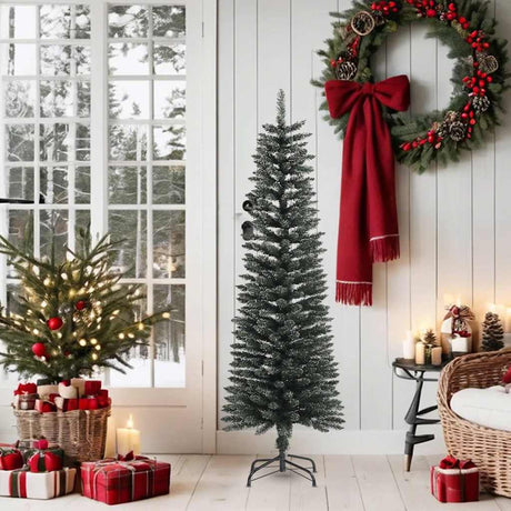 Vidaxx künstlicher Weihnachtsbaum mit Standard schmal 150 cm PVC grün