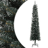Vidaxl kunstkerstboom mit Standard schmal 240 cm PVC -Grün