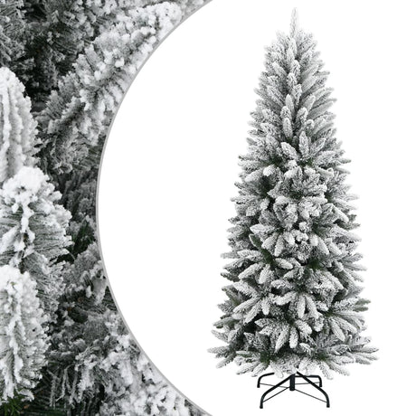 Vidaxl Kunstkerstboom mit Schnee 150 cm PVC und PE