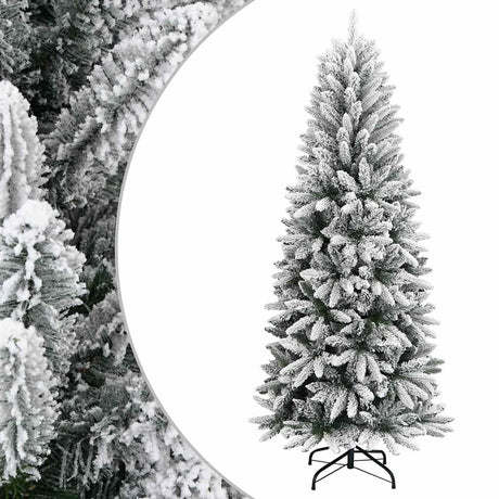 Vidaxl Kunstkerstboom mit Schnee 180 cm PVC und PE