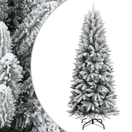 Vidaxl Kunstkerstboom mit Schnee 180 cm PVC und PE