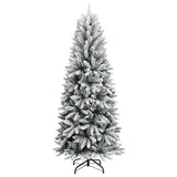 Vidaxl kunstkerstboom met sneeuw 240 cm pvc en pe