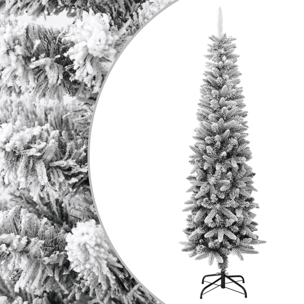 Vidaxl Kunstkerstboom mit Schneeschmaler 210 cm PVC und PE