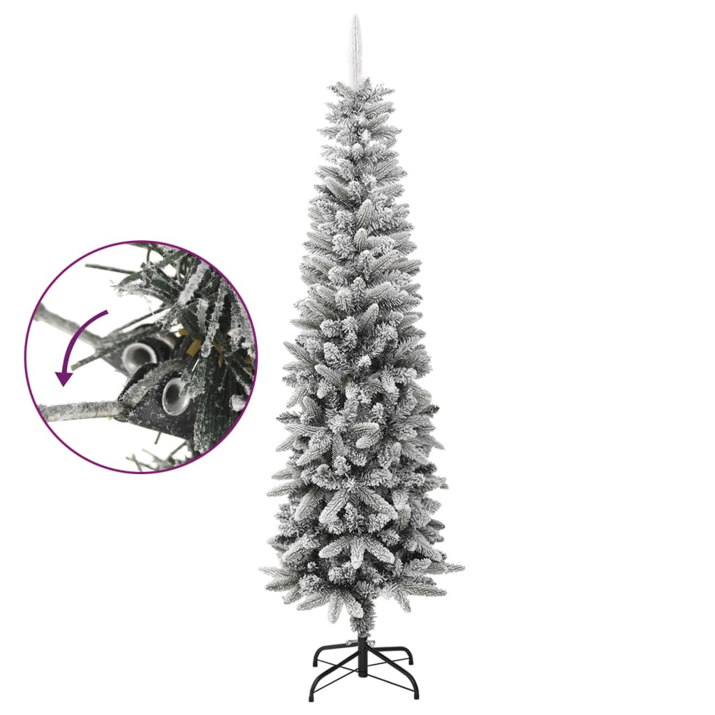 Vidaxl Kunstkerstboom mit Schneeschmaler 210 cm PVC und PE