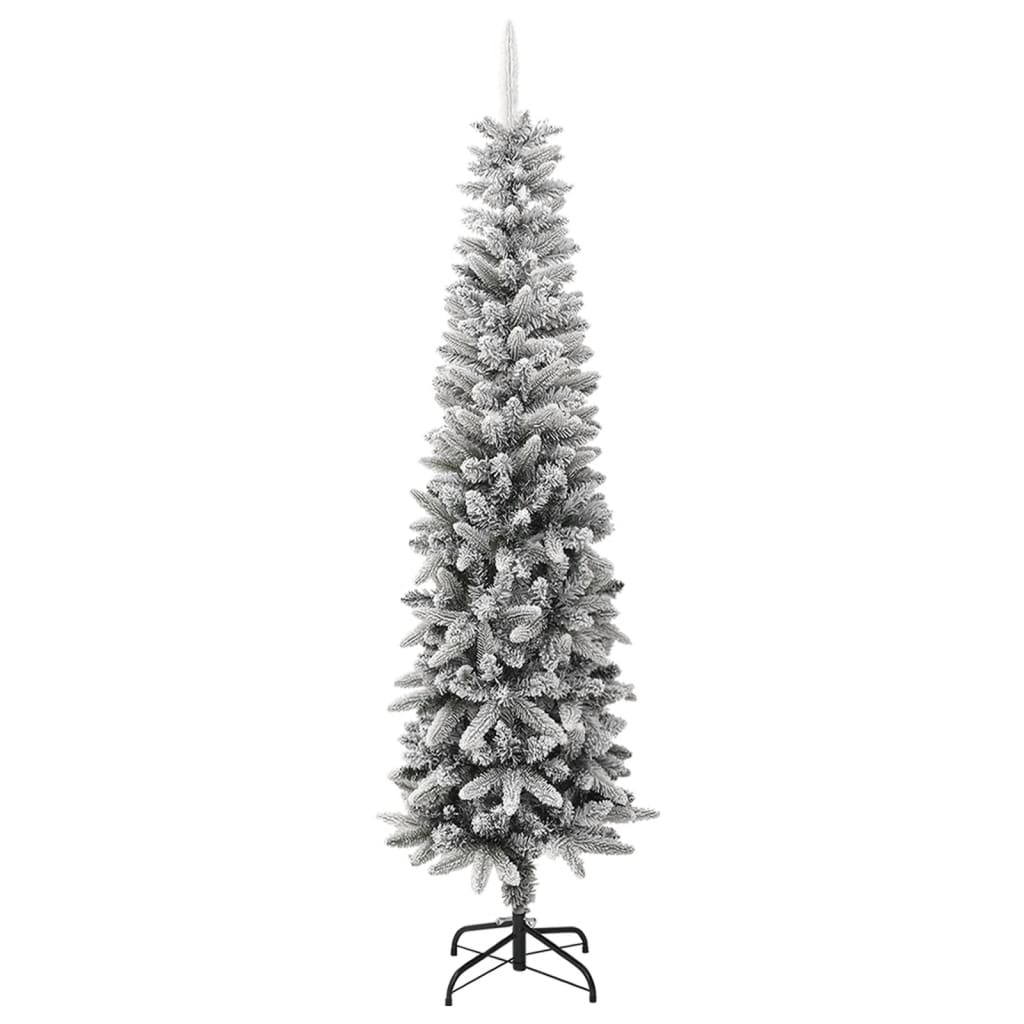VidaXL Künstlicher Weihnachtsbaum mit Schnee schmal 240 cm PVC und PE