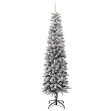 VidaXL Künstlicher Weihnachtsbaum mit Schnee schmal 240 cm PVC und PE