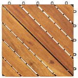 VIDAXL -Terrassenfliesen 30 x 30 x 30 cm Feststoff Acaciahout Braun