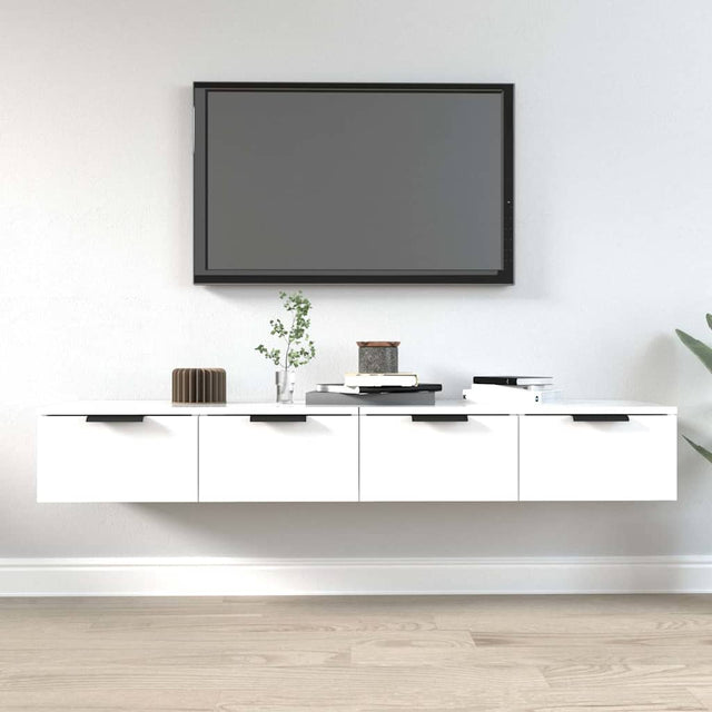 Vidaxl wandkasten 2 st 68x30x20 cm bewerkt hout wit