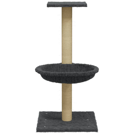 Vidaxl -Katzenmöbel mit Sisalkratzer nach 74 cm dunkelgrau