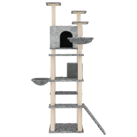 Vidaxl -Katzenmöbel mit Sisal -Kratzern 191 cm hellgrau