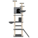 Vidaxl -Katzenmöbel mit Sisal -Kratzerpfosten 191 cm dunkelgrau