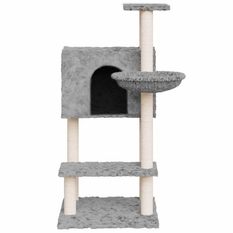 Vidaxl -Katzenmöbel mit Sisal -Kratzerpfosten 108,5 cm hellgrau