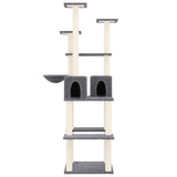 Vidaxl -Katzenmöbel mit Sisal -Kratzerpfosten 167 cm dunkelgrau