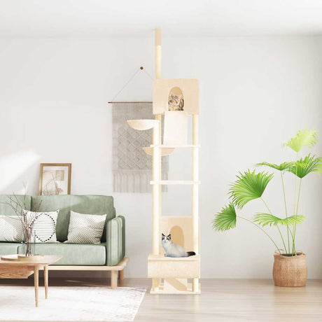Vidaxl Cat Möbel Boden bis Decke 277-303 cm cremefarben