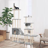 Vidaxl -Katzenmöbel mit Sisal -Kratzerpfosten 279 cm hellgrau