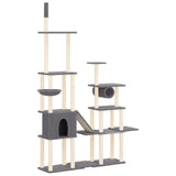 Vidaxl -Katzenmöbel mit Sisal -Kratzerpfosten 279 cm dunkelgrau