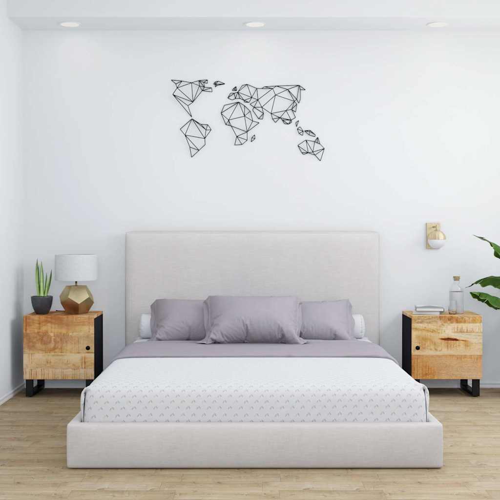 Vidaxl nachtkastjes 2 st 40x33x46 cm massief mangohout