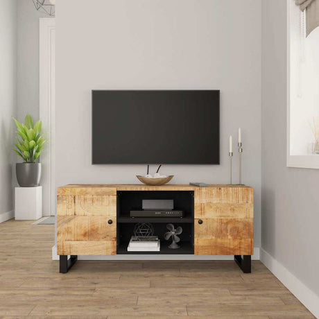 Vidaxl tv-meubel 105x33x46cm massief mangohout