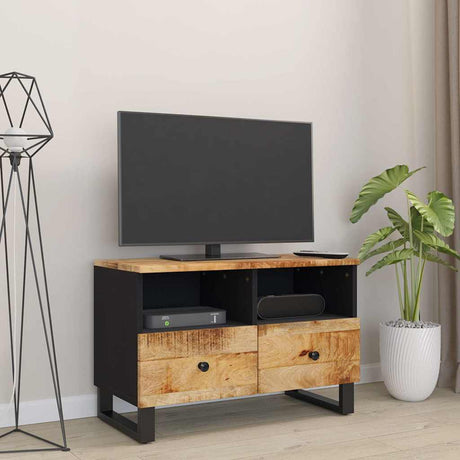 Vidaxl tv-meubel 70x33x46 cm massief mangohout