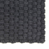 Vidaxl Teppich rechteckig 180x250 cm Baumwoll -Anthrazit -gelöscht