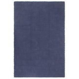 Vidaxl Teppich rechteckig 80x160 cm Baumwollmarineblau
