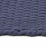 VIDAXL Rechteckige 120x180 cm Baumwollmarineblau