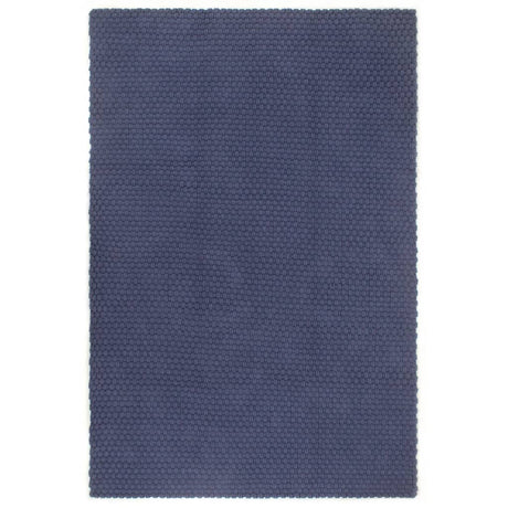 Vidaxl Teppich rechteckig 160x230 cm Baumwollmarineblau