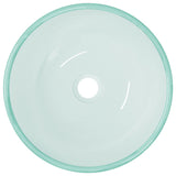 VIDAXL WASHBAIN 35X12 CM TEILTER GLASE MATTE