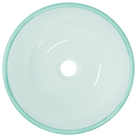 VIDAXL WASHBAIN 35X12 CM TEILTER GLASE MATTE