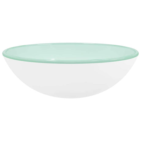 VIDAXL WASHBAIN 42 x 14 cm Temperiertes Glas weiß