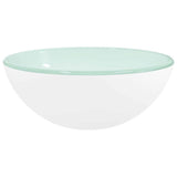VIDAXL WASHBAIN 30 x 12 cm Temperiertes Glasweiß