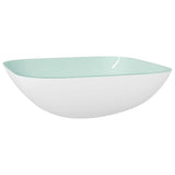 VIDAXL WASHBAIN 42x42x14 cm Glasweiß