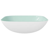 VIDAXL WASHBAIN 42x42x14 cm Glasweiß