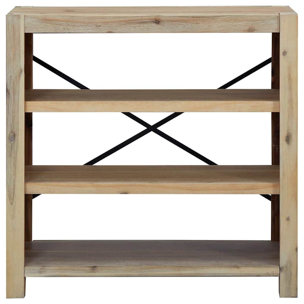 Vidaxl boekenkast met 3 schappen 80x30x80 cm massief acaciahout