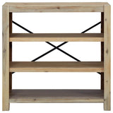 Vidaxl boekenkast met 3 schappen 80x30x80 cm massief acaciahout
