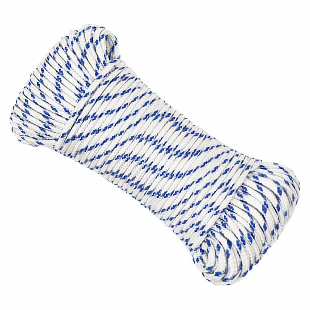 VidaXL Bootsseil 4 mm 25 m Polypropylen weiß
