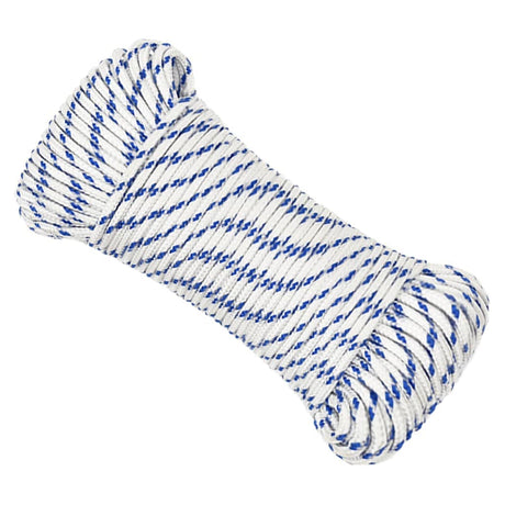 VidaXL Bootsseil 4 mm 50 m Polypropylen weiß