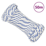 VidaXL Bootsseil 5 mm 50 m Polypropylen weiß