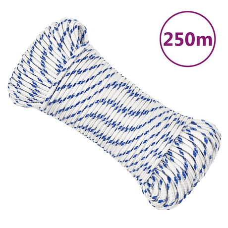 VidaXL Bootsseil 5 mm 250 m Polypropylen weiß