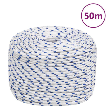 VIDAXL -Kofferchen 6 mm 50 m Polypropylenweiß