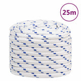 VidaXL Bootsseil 20 mm 25 m Polypropylen weiß