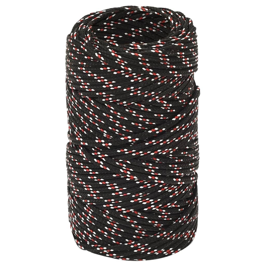 VIDAXL -Kofferchen -Seil 2 mm 25 m Polypropylenschwarz