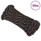 VIDAXL -Kofferchen 3 mm 50 m Polypropylenschwarz