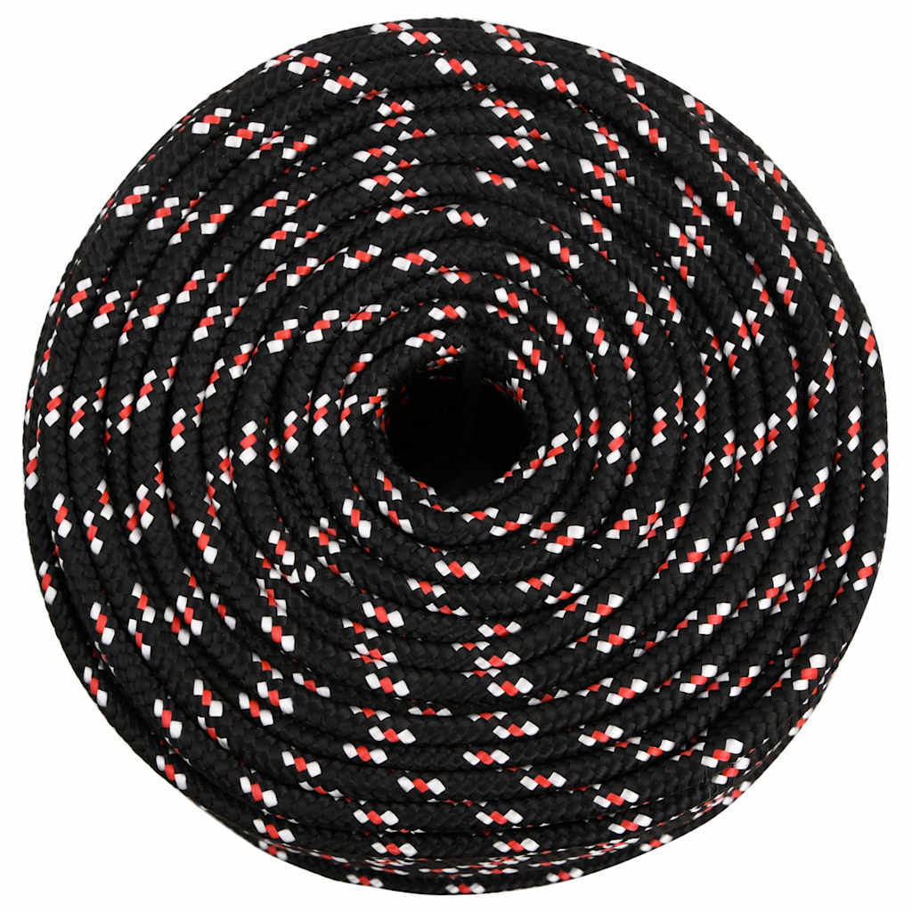 VIDAXL -Kofferchen 6 mm 25 m Polypropylenschwarz